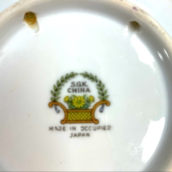 s.g.k. China, set of 2 small portrait plates, made in occupied Japan - Picture 6 of 6